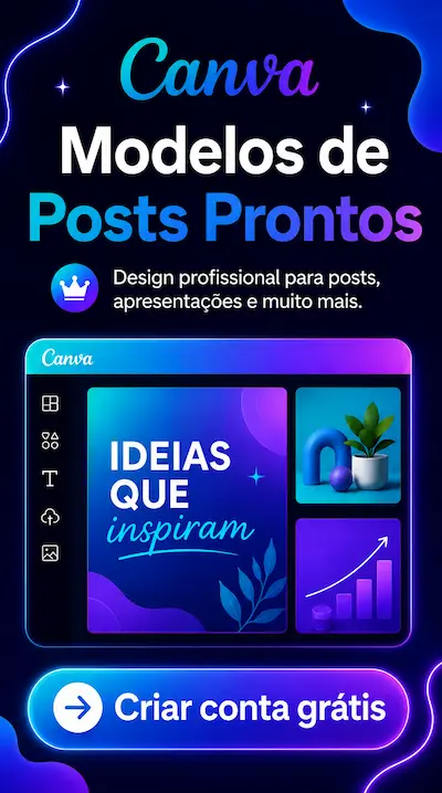 Canva Modelos de Posts Prontos. Criar conta gratis.
